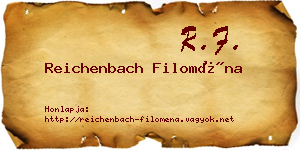 Reichenbach Filoména névjegykártya